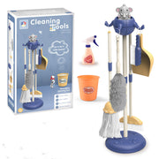 Kids Housework Tool Toys Plastic Cartoon Pretend Play Cleaning Broom Mop Brush Set Educational Toys For Children Gift