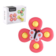 Kids Gyro Insect Sucker Spinner Rattle Bathroom Bath Toys Table Dinner Appease Toys for Baby Toddlers