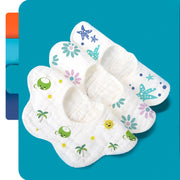 Rotating Flower Waterproof Baby Cloths Saliva Towel Cartoon Soft Round Baby Bibs Feeding Scarf