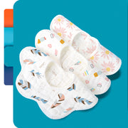 Rotating Flower Waterproof Baby Cloths Saliva Towel Cartoon Soft Round Baby Bibs Feeding Scarf