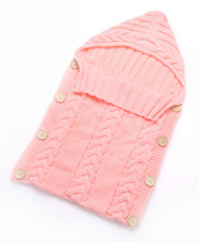 knitted baby sleeping bag