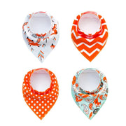 4pcs Lot Bibs Burp Cloth Print Arrow Wave Triangle Baby Bibs Cotton Bandana Accessories