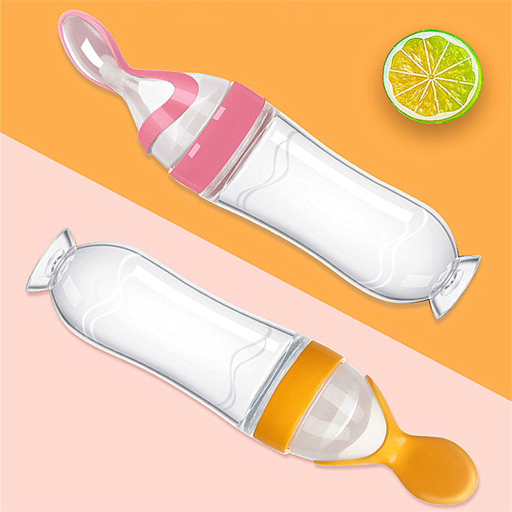 SpoonSqueeze: Innovative Infant Feeding Bottle with Spoon