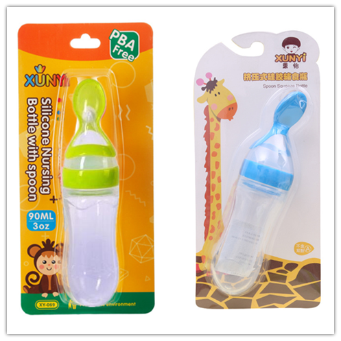 SpoonSqueeze: Innovative Infant Feeding Bottle with Spoon